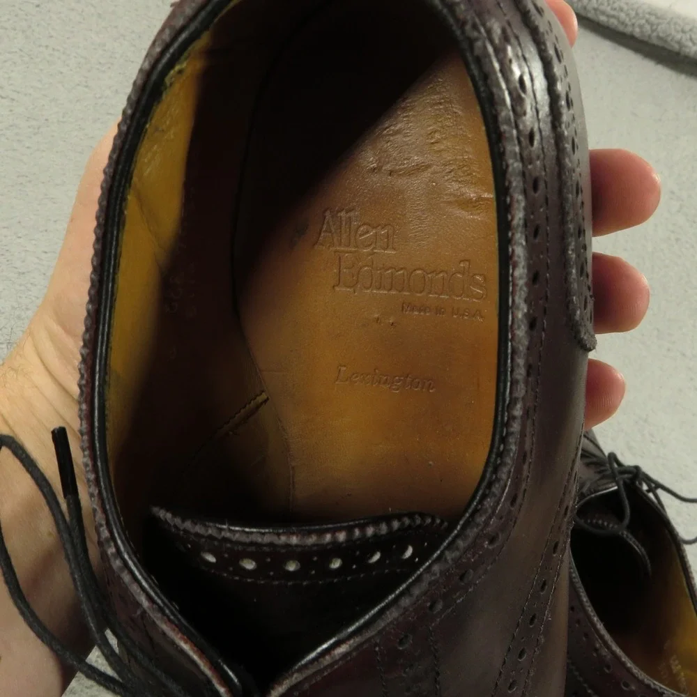 Allen Edmonds Shoes Men 8 3E Oxblood Lexington Derby Cap Toe Oxford Dress Shoe